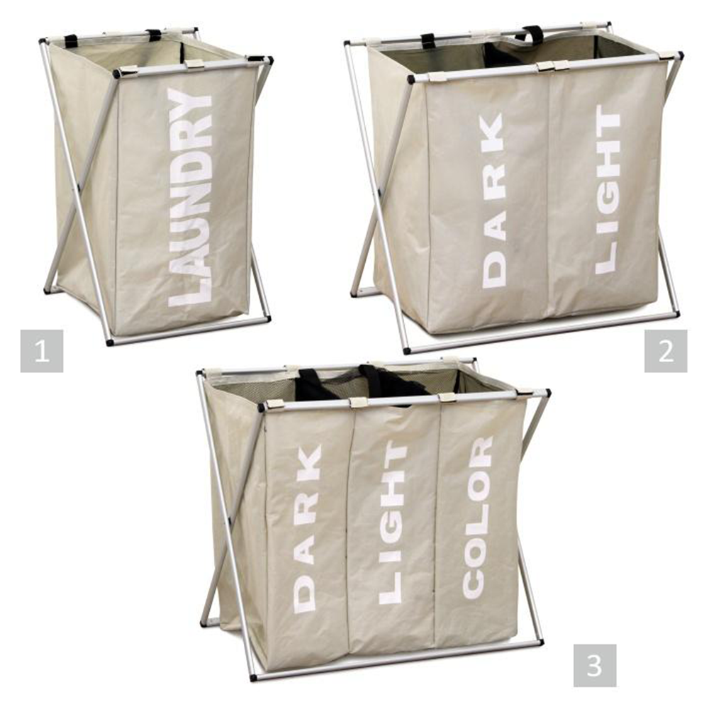 Cos de rufe LAUNDRY, gri bej