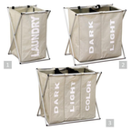 Cos de rufe LAUNDRY, gri bej