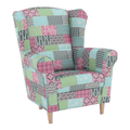 Fotoliu CHARLOT, material textil in stilul patchwork