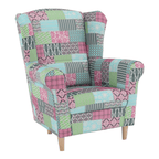 Fotoliu CHARLOT, material textil in stilul patchwork