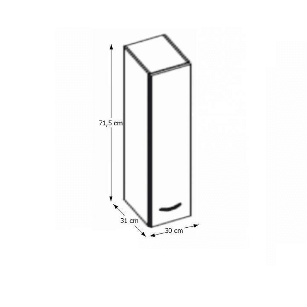 Dulap bucatarie modular PRADO 30 G-72, vedere 3