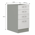 Cabinet inferior, PRADO 40 D 4S BB