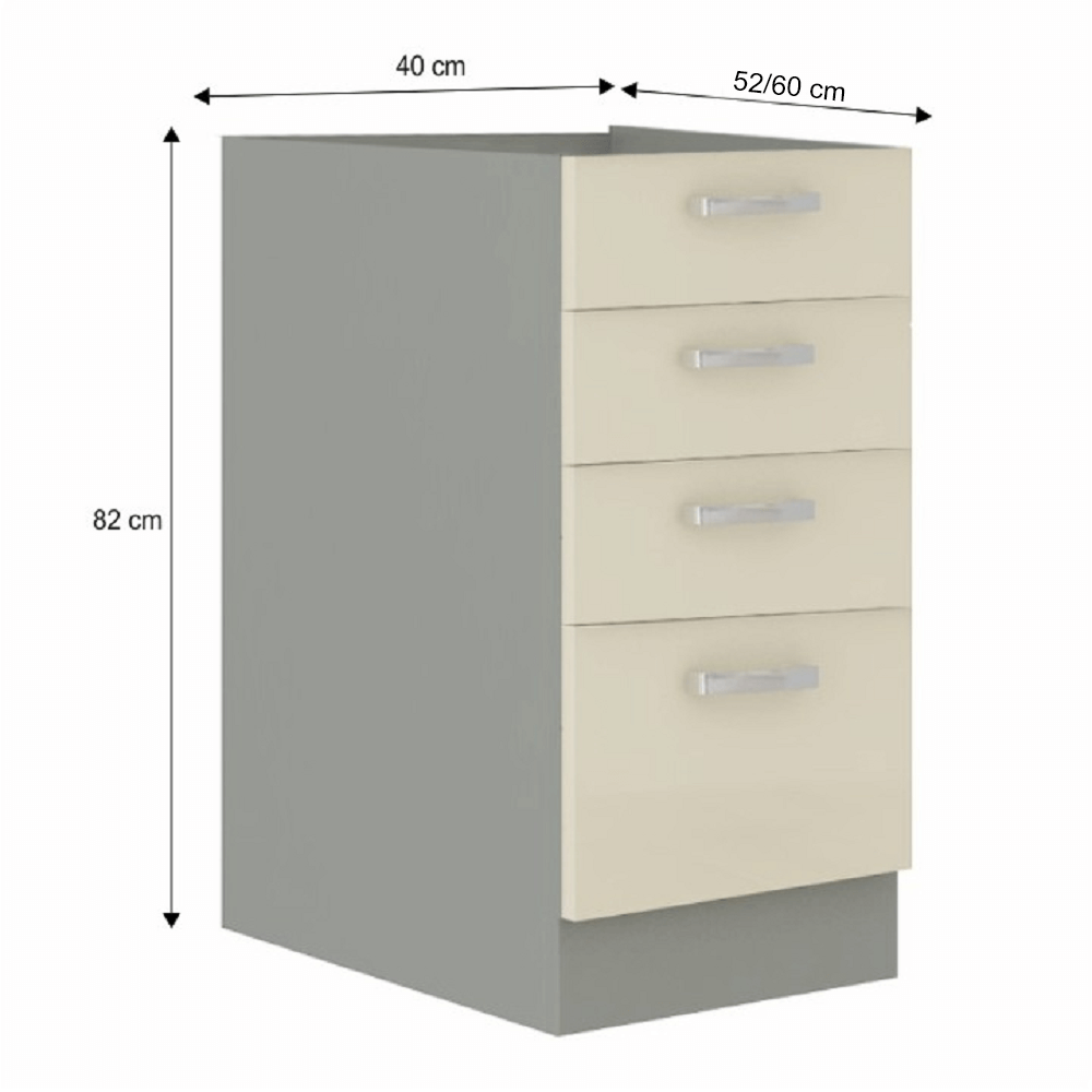 Cabinet inferior, PRADO 40 D 4S BB