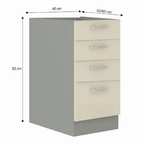 Cabinet inferior, PRADO 40 D 4S BB