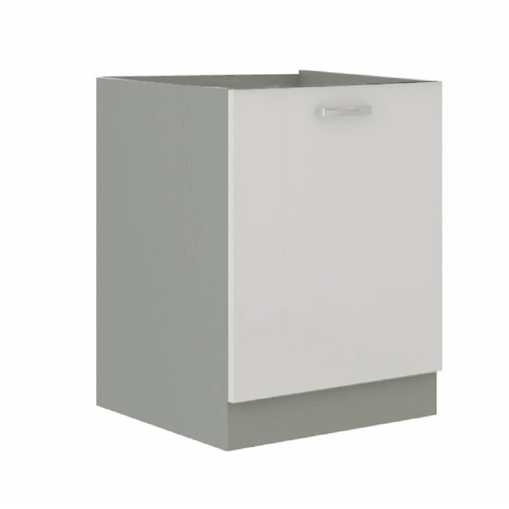 Cabinet inferior PRADO 60 D 1F BB, alb extra lucios/gri
