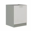 Cabinet inferior PRADO 60 D 1F BB, alb extra lucios/gri