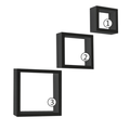 Polite KVADRO NEW, 3 buc., negru