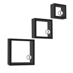 Polite KVADRO NEW, 3 buc., negru