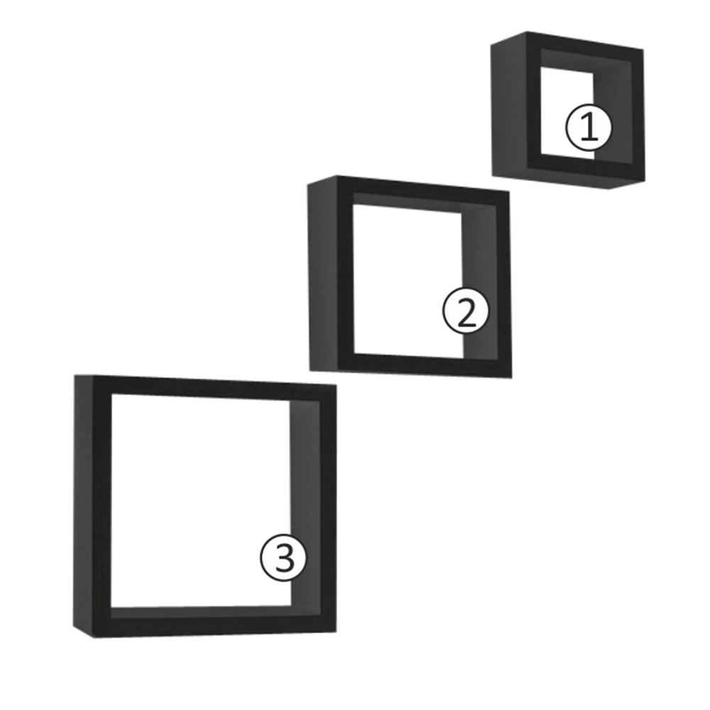 Polite KVADRO NEW, 3 buc., negru