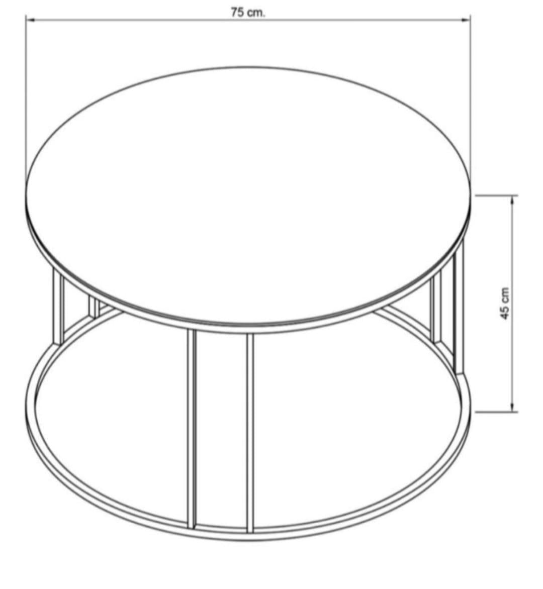 Set Masute de cafea cu 4 piese Laguna, alb/argintiu – Maxinova (imaginea 2)