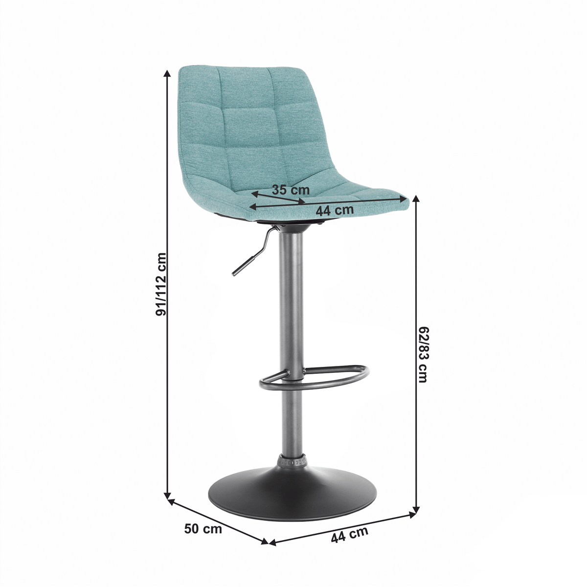 Scaun de bar LAHELA, negru