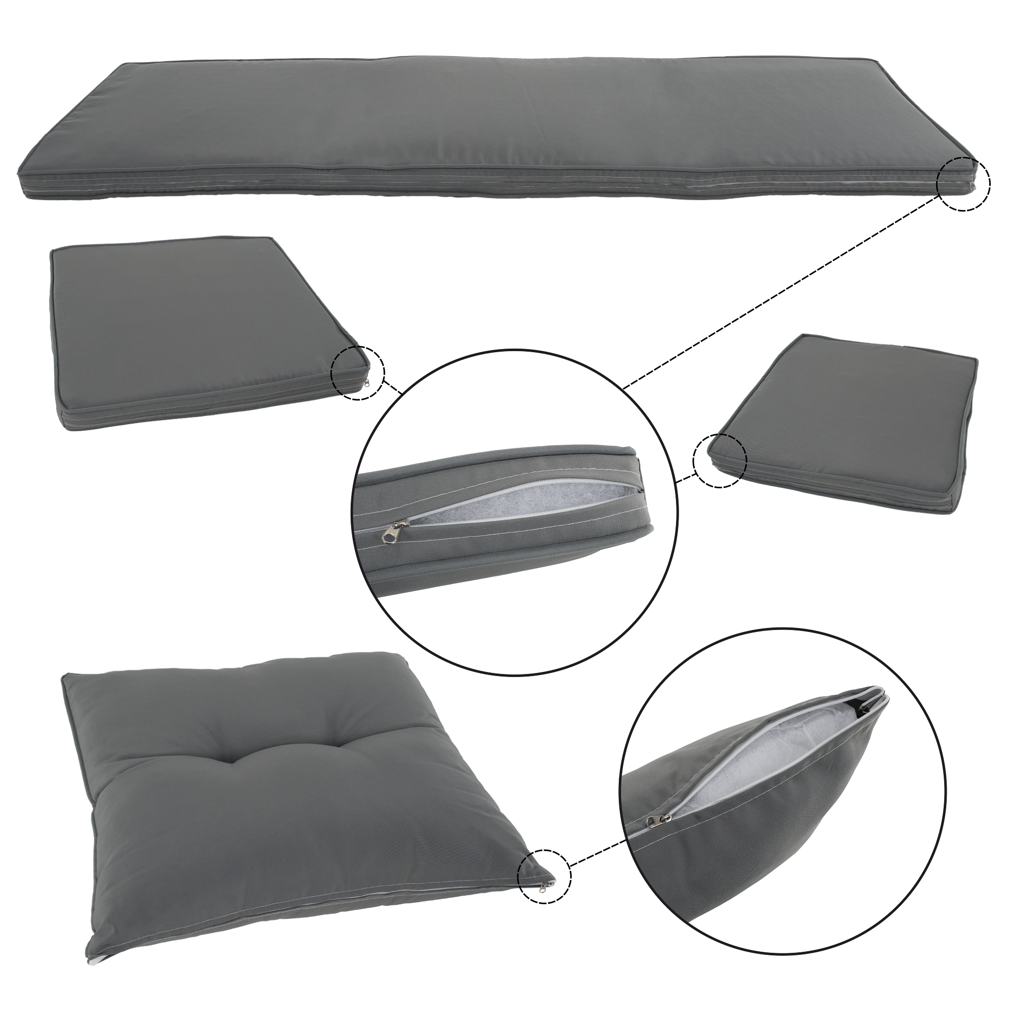 Set gradina LALEN, gri deschis