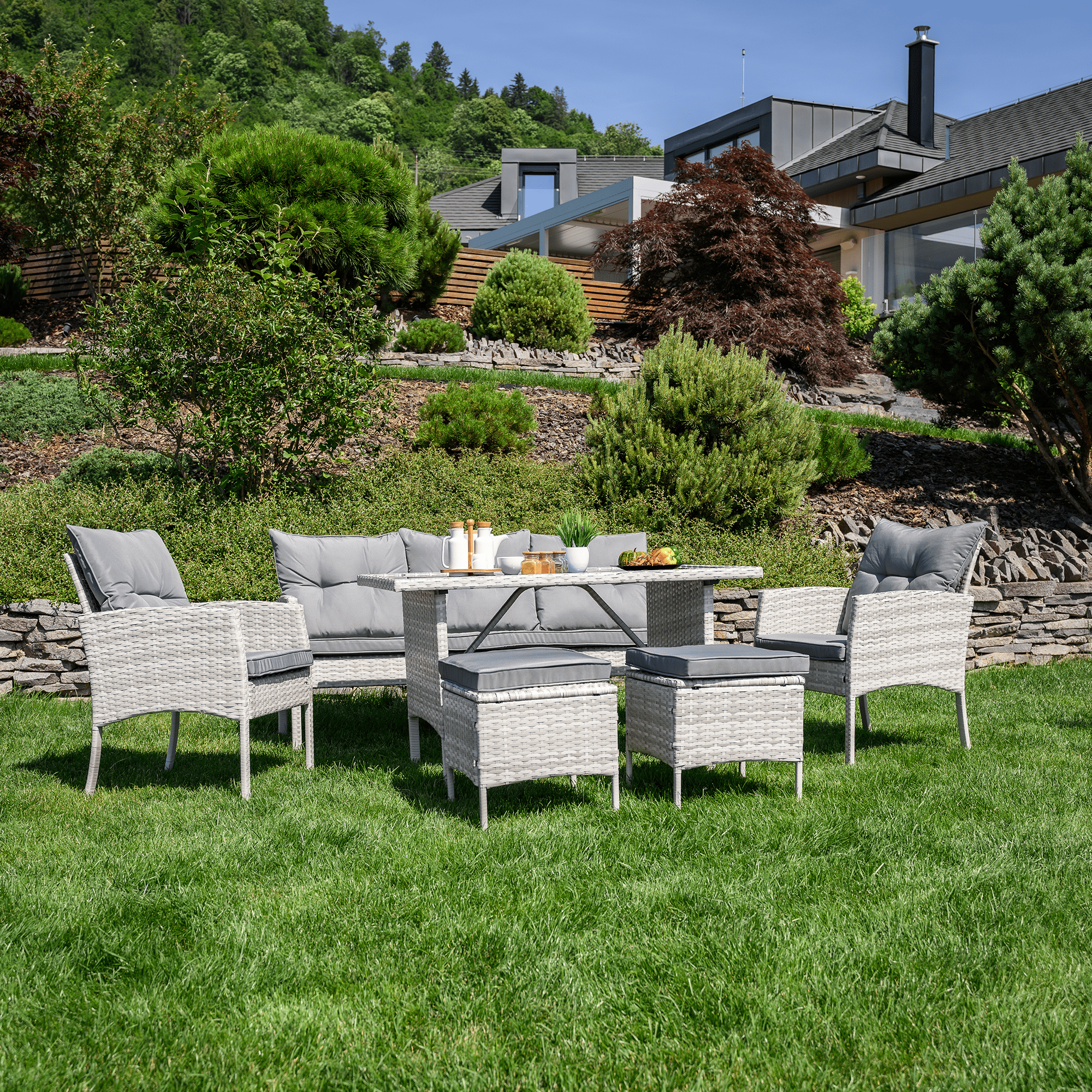 Set gradina LALEN, gri deschis