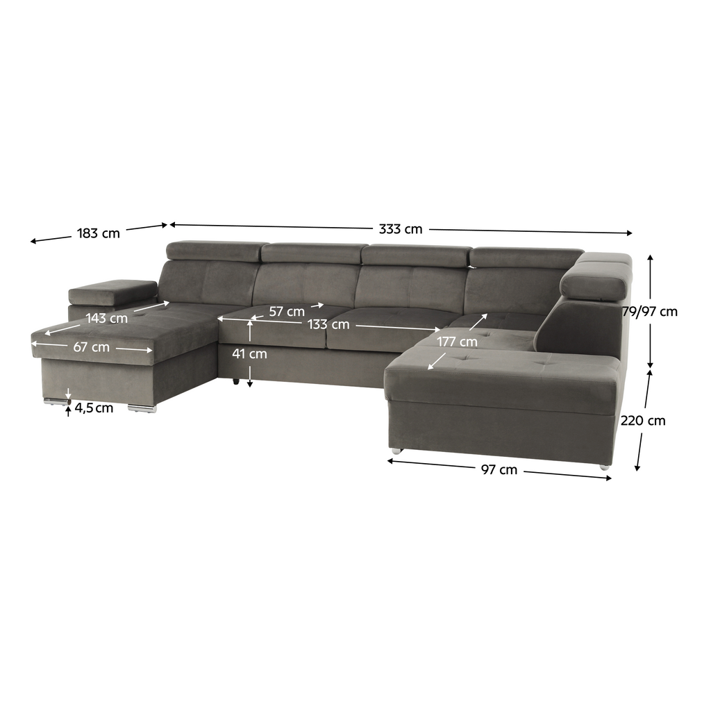 Coltar in forma de U extensibil LAMORA, vedere 4