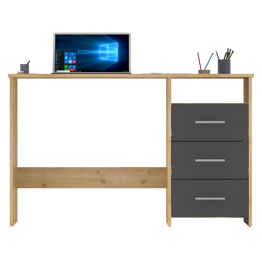 Birou PC LARISTOTE, stejar / grafit