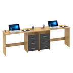 Birou PC LARISTOTE, stejar / grafit