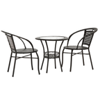 Set ratan de gradina 1+2 LASAN, maro