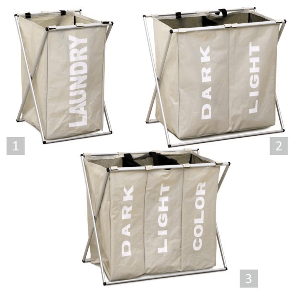 Cos de rufe LAUNDRY, gri bej