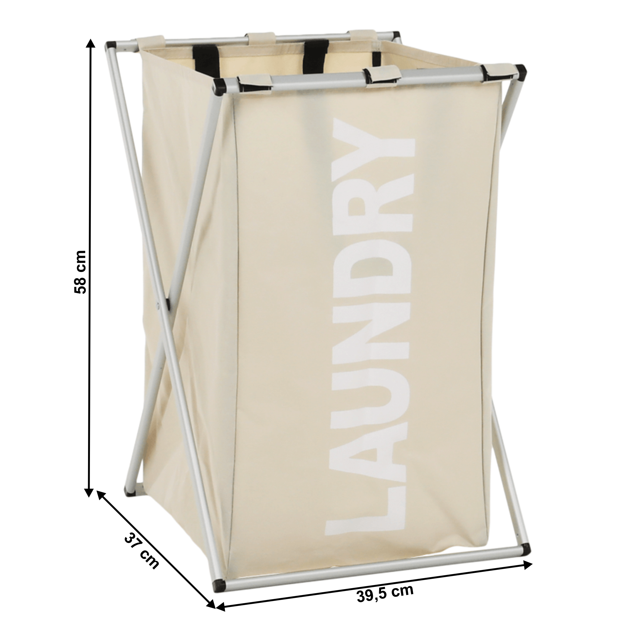 Cos de rufe LAUNDRY, gri bej