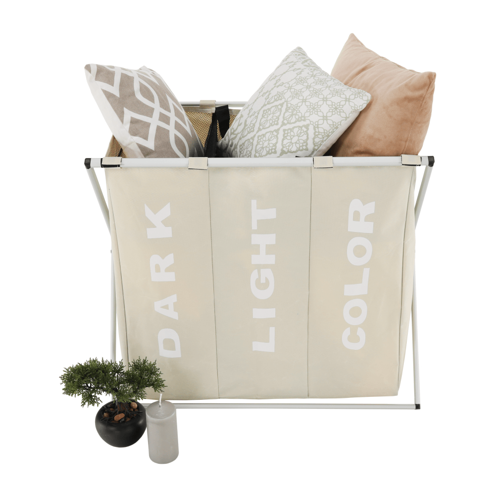 Cos de rufe LAUNDRY, gri bej