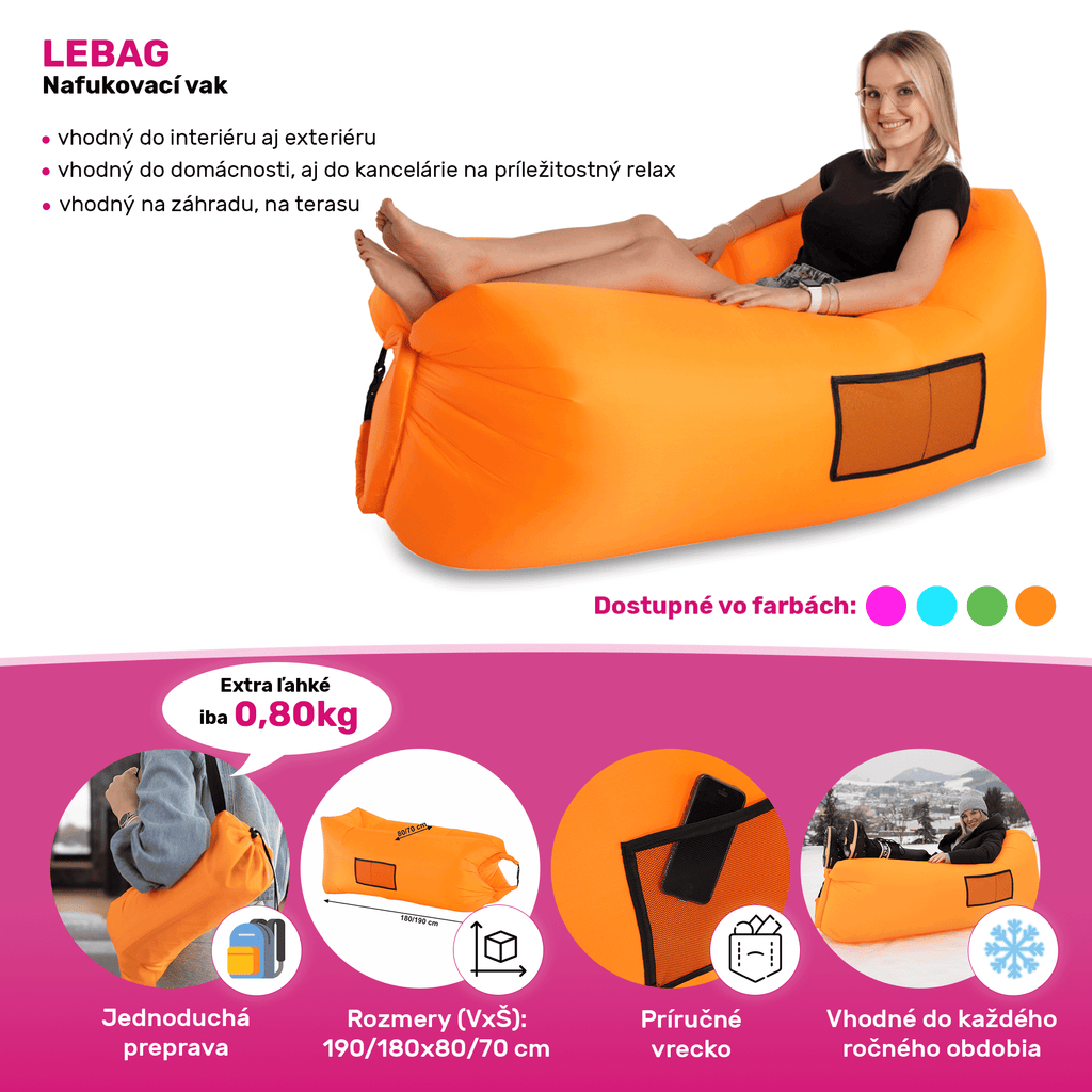 Geanta scaun gonflabila LEBAG, albastru