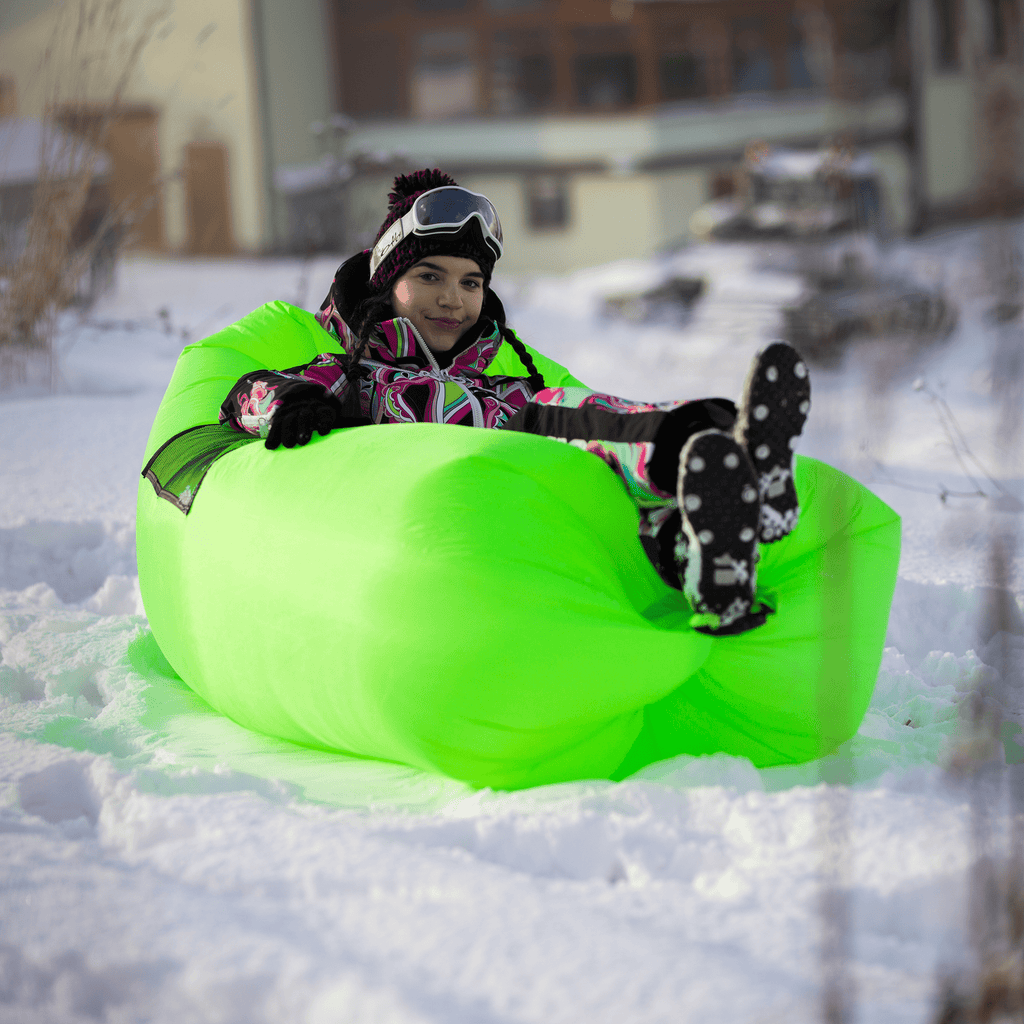 Geanta scaun gonflabila LEBAG, verde