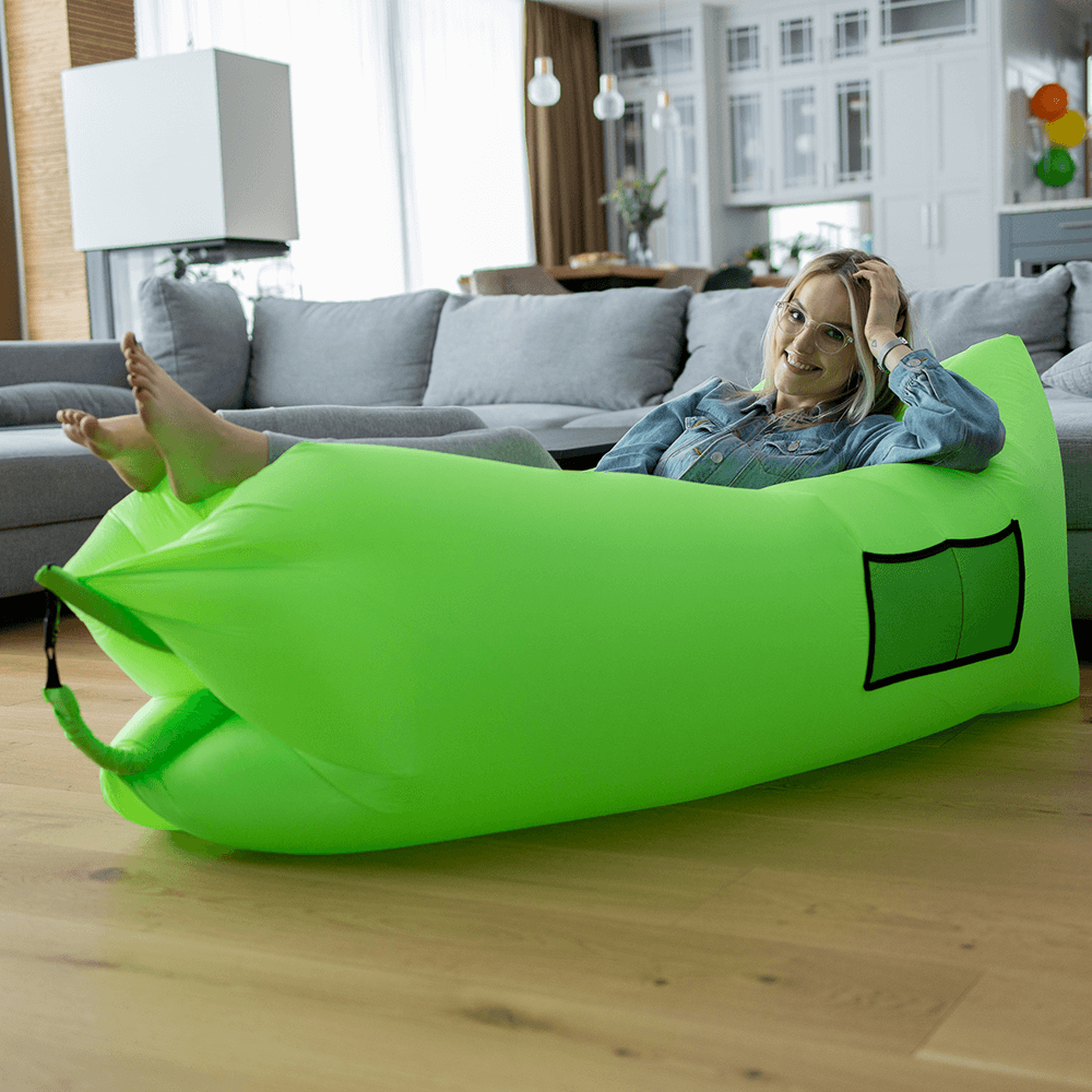 Geanta scaun gonflabila LEBAG, verde