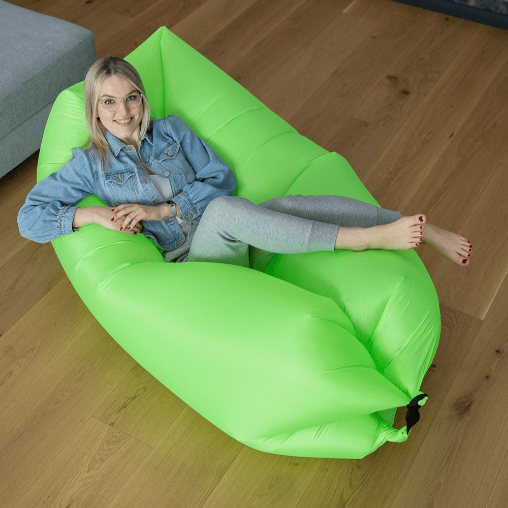 Geanta scaun gonflabila LEBAG, verde
