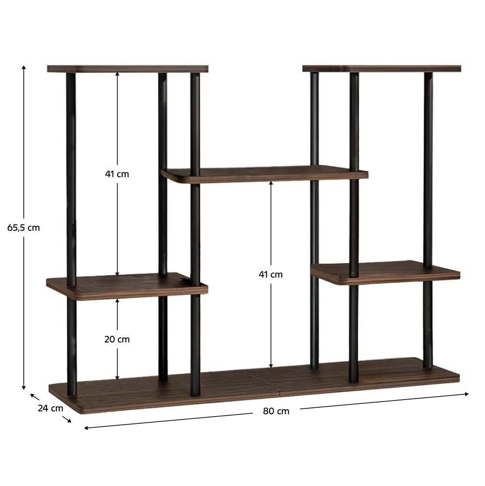 Stand ghiveci LEDER, negru