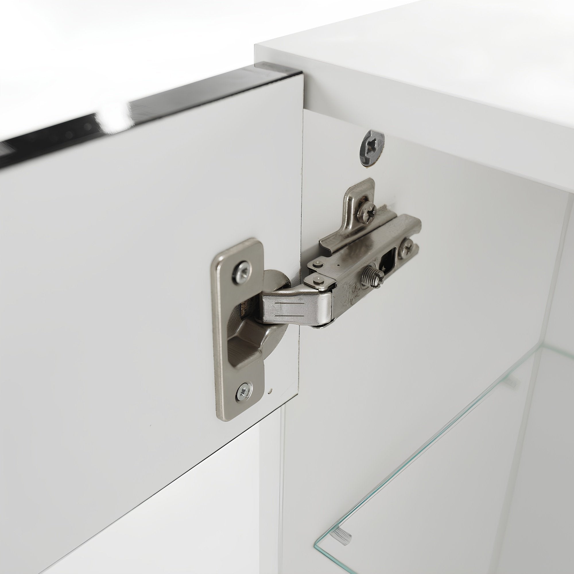 Ansamblu living LEO, alb / negru lucios