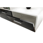 Ansamblu living LEO, alb / negru lucios