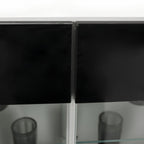 Ansamblu living LEO, alb / negru lucios