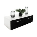 Ansamblu living LEO, alb / negru lucios