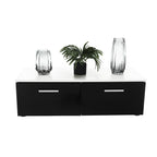 Ansamblu living LEO, alb / negru lucios