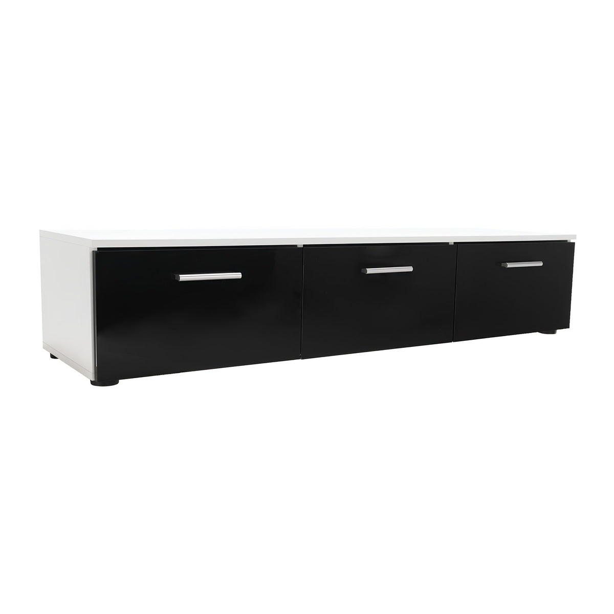 Ansamblu living LEO, alb / negru lucios