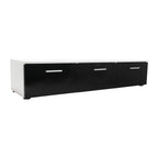 Ansamblu living LEO, alb / negru lucios