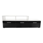 Ansamblu living LEO, alb / negru lucios