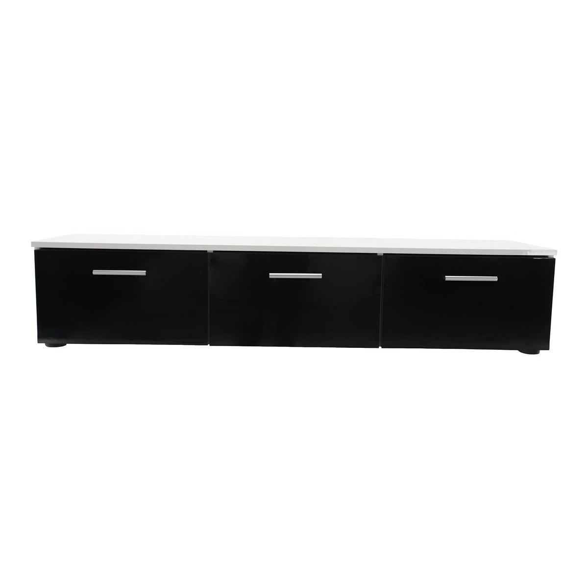 Ansamblu living LEO, alb / negru lucios