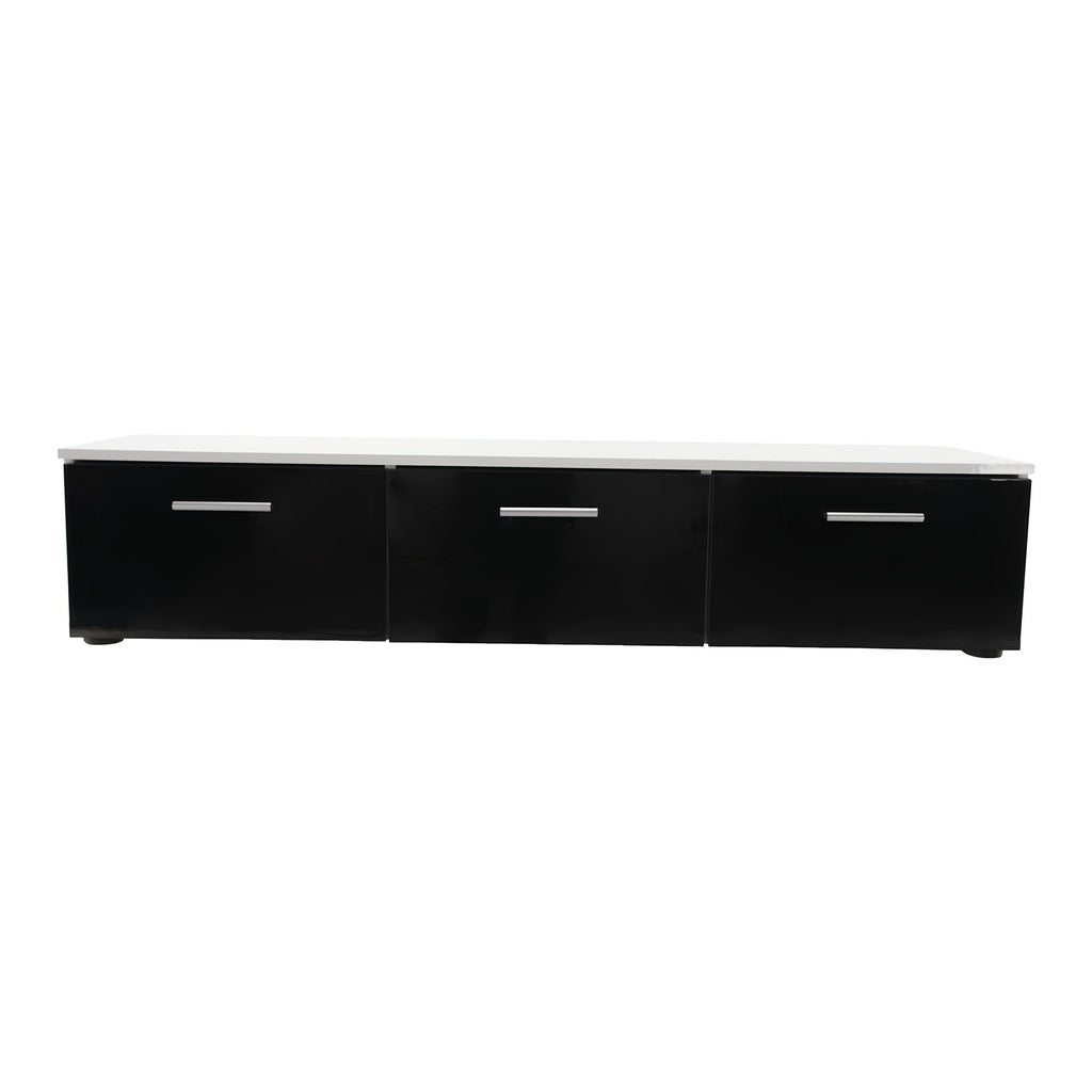 Ansamblu living LEO, alb / negru lucios