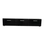 Ansamblu living LEO, alb / negru lucios