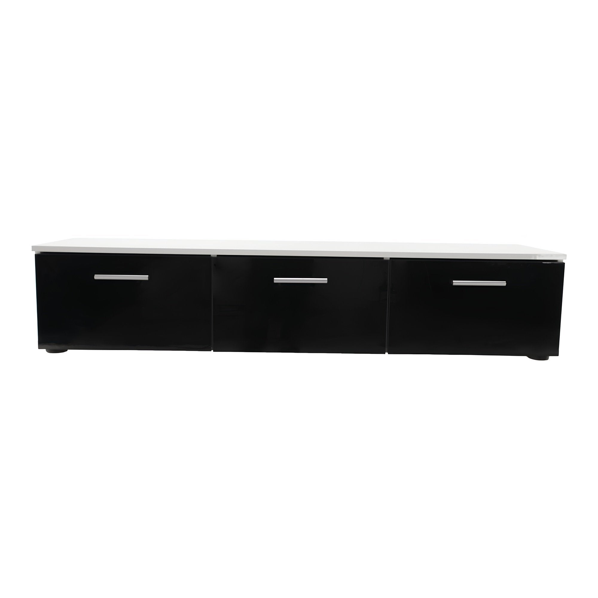Ansamblu living LEO, alb / negru lucios
