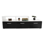 Ansamblu living LEO, alb / negru lucios