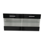Ansamblu living LEO, alb / negru lucios