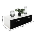Mobilier living LEO, alb/extra stralucire neagra HG