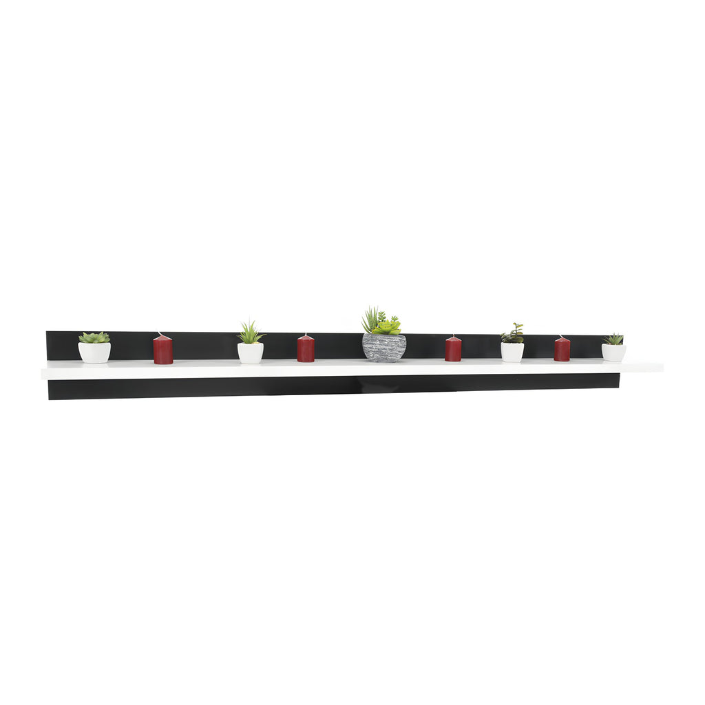 Ansamblu living LEO, alb / negru lucios