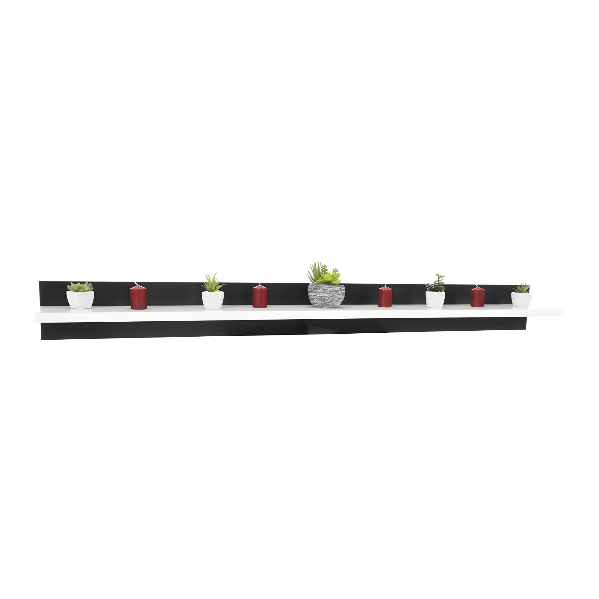 Ansamblu living LEO, alb / negru lucios
