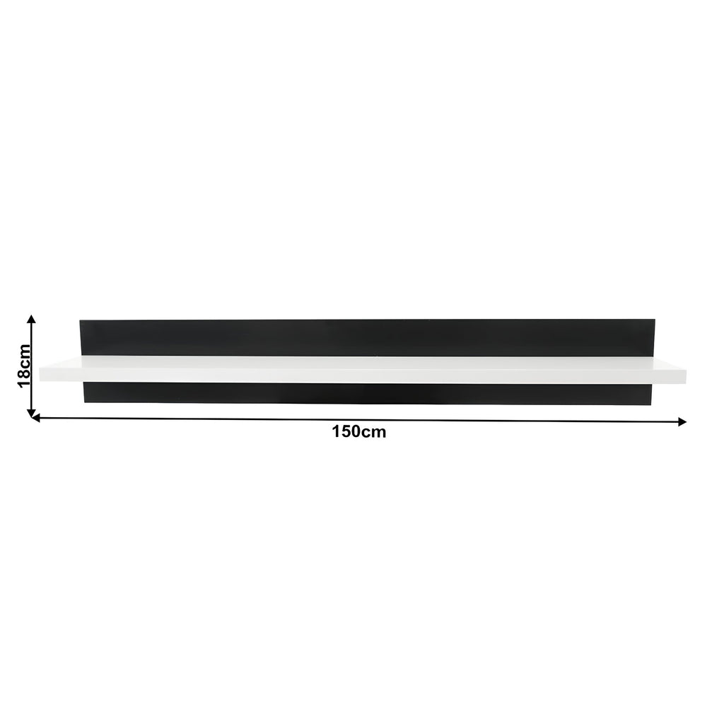Ansamblu living LEO, alb / negru lucios