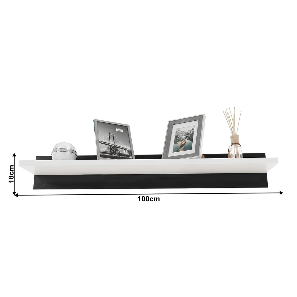 Ansamblu living LEO, alb / negru lucios