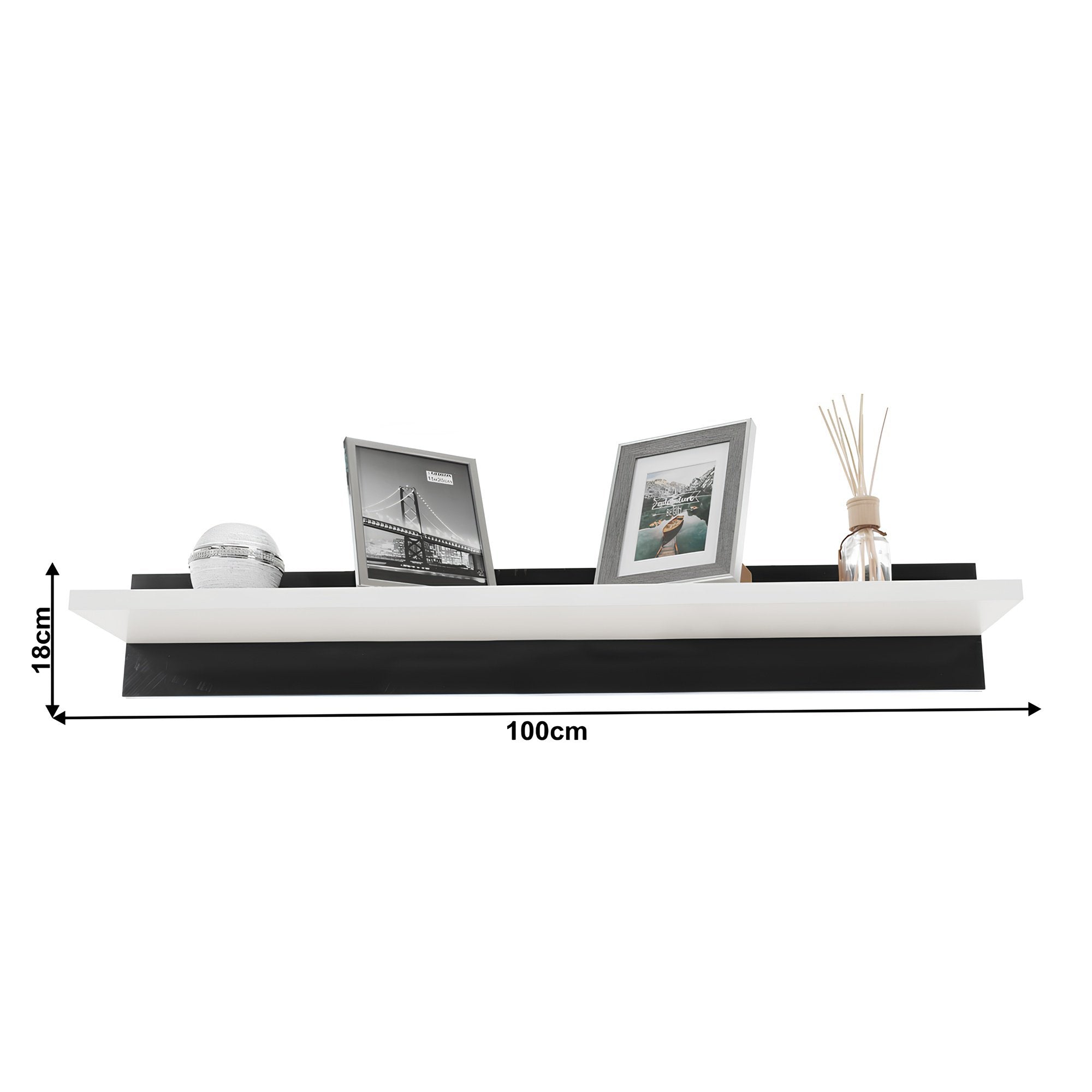 Ansamblu living LEO, alb / negru lucios