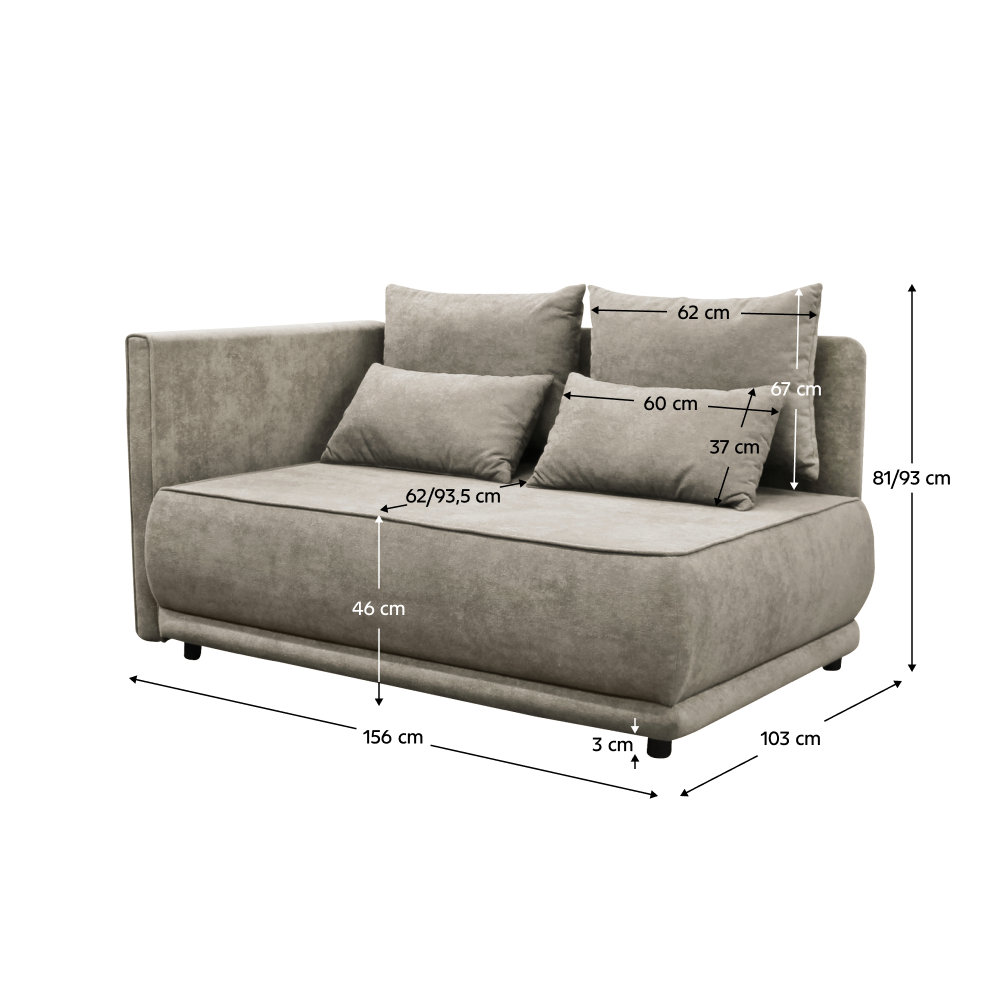 Canapea extensibila LIAMI, vedere 3